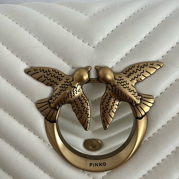 Pinko White Quilted Women's Crossbody small - Picture 2 of 10